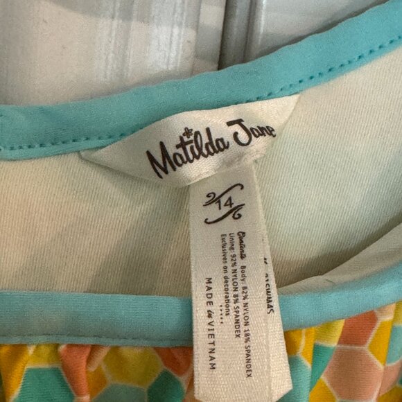 Matilda Jane Swimsuit for girls! Perfect Summer Colors NWOT Lollipop Stripes - Picture 4 of 5